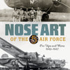 Book cover for Nose Art of the 5th Air Force: Pin-Ups and More, 1942–1947 from Schifferbooks, featuring vintage WWII bomber photos with nose art and airmen posed beside the aircraft.