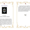 Discover the Moon card from the Nocturnal Garden Lenormand by Schiffer Publishing, Ltd.—an ornate tarot card design inspired by mystical nocturnal gardens. The included text explains the Moon as a symbol of emotions, intuition, and fantasy, encouraging self-expression, emotional freedom, and embracing your subconscious for personal growth. This card is perfect for anyone exploring moon journaling or looking to deepen their connection with a Lenormand deck.