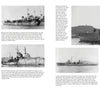 A two-page spread from "Kaibōkans" by Schiffer Publishing, Ltd. features six black-and-white photos of damaged naval ships, with captions and text detailing Pacific combat and the Imperial Japanese Navy’s role in these events.