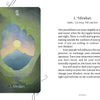 An illustrated card from The Liminal Woods Oracle by Schiffer Publishing, Ltd. features a cave opening framing a sunrise above distant mountains. On the right side, text delves into the theme of Mindset, inspiring open curiosity and fresh perspectives when encountering new situations, and inviting you to venture further into the enchanted forest of your own potential.