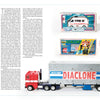 A page from the "Unofficial Guide to Vintage Transformers" by Schiffer Publishing, Ltd. shows three toy trucks—two boxed Japanese toys and one unboxed red and grey Diaclone truck—while exploring Transformers collectibles history.