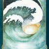 Oracle of the Mythical Ocean oracle card featuring a large, swirling wave illustration with the text 14. The Great Wave at the bottom.