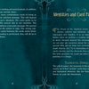Pages 18 and 19 of the Oracle of the Mythical Ocean guidebook, featuring headings for Identities, Card Families, and Elemental Cards with explanations on interpreting card combinations and elemental themes.