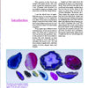 A book page from "Beads & Agate Jewelry To Create Yourself" by Schiffer Publishing, Ltd. shows text on agates and their uses, with an Introduction section and photos of vibrant polished agate slices to inspire DIY jewelry projects.