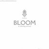 The cover of Bloom by Schiffer Publishing, Ltd. features a floral graphic and decorative script with the text "27 Drawings to Color & Frame." This coloring book offers nature-inspired illustrations on a white background with gray text.