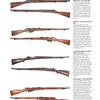 Seven vintage bolt-action rifles from "The Armies of Warlord China 1911-1928" by Schiffer Publishing, Ltd. are displayed horizontally on a white background, each labeled with description text and varying in length, wood finish, and metal components.