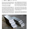 A stack of shiny rectangular billets, perfect for blacksmithing or forging Damascus Steel by Schiffer Publishing, Ltd., rests on a flat table. Above the slightly staggered pile, black-and-white text discusses preparing billets.