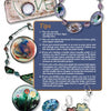 Assorted colorful jewelry surrounds a blue text box labeled "Tips," offering beginner advice on jewelry making and enameling, inspired by the "Enameling" book from Schiffer Publishing, Ltd.