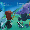 A Poem Is a Firefly by Schiffer Publishing, Ltd. features illustrated animals like a whale, raccoon, fox, and bird gazing at a green path with vibrant skies. Quote: “A poem is a little path that leads you through the trees...”—ideal for kids’ poetry.