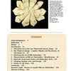 The book "Silk Art Embroidery" by Schiffer Publishing, Ltd. features a flower-shaped textile embroidery on the page top, with a contents table listing art embroidery and Victorian needlework chapters, resources, and glossary.