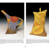 Ceramics Today by Schiffer Publishing, Ltd. features creative ceramic art, including a teapot with blue-purple petals and orange center, and a tall lidded vessel with large yellow leaves—perfect for ceramic art collectors.