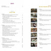 Table of contents from "Japanese Contemporary Quilts and Quilters" by Schiffer Publishing, Ltd.: two columns with chapter titles, page numbers, art-making images, and a vibrant background inspired by contemporary Japanese quilts.