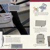 Bags for Fashionistas by Schiffer Publishing, Ltd. offers an illustrated, step-by-step guide to crafting a sleek gray felt laptop sleeve with ribbon loops, complete with materials, pattern, and sewing tips inspired by DIY handbags.