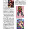 A magazine page from Schiffer Publishing, Ltd.'s "Fairies, Mermaids, and Other Mystical Creatures" showcases vibrant fantasy art—long-haired fairy, dragonfly fairy, and figure among pink flowers—plus text about ACEO art trading cards.