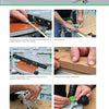 A step-by-step guide in "Festool*R Essentials: The Routers" by Schiffer Publishing, Ltd. covers using the Festool MFK 700 for edge banding, precise cuts, edge guide adjustments, finish checks, dust extraction, and micro depth control.