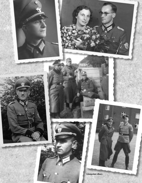 Combat Operations of the German Ordnungspolizei, 1939-1945 by Schiffer Publishing, Ltd. features a collage of rare WWII-era black-and-white photos of Ordnungspolizei soldiers in uniform, with group and individual portraits and a woman holding flowers.