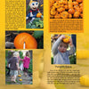 The magazine page for Kinder Gardens: Autumn Fun by Schiffer Publishing, Ltd. shows kids enjoying pumpkin-themed activities—painting pumpkins, exploring a pumpkin patch, and racing—with a yellow background highlighting these projects.