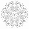 Garden Life by Schiffer Publishing, Ltd. features a black-and-white mandala with symmetrical butterflies and daffodils in a detailed circular pattern—ideal for mindfulness coloring or plant and insect enthusiasts.