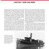 An image from "American Fireboats" by Schiffer Publishing, Ltd. shows a U.S. Navy fire tug spraying water and includes text on the history of military fireboats, highlighting marine firefighting. Image courtesy of the U.S. Navy.