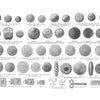 The chart "Feldgrau 1915-16" by Schiffer Publishing, Ltd. showcases early 20th-century German Army uniform buttons, badges, and insignia from feldgrau 1915-16 wartime uniforms, all labeled with German text and arranged in rows.