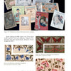 Displayed above is "Arts and Crafts Embroidery" by Schiffer Publishing, Ltd., with close-ups of floral and butterfly needlework designs shown below. Captions highlight embroidery patterns featured in the book.