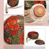 A catalog page features Antler Art for Baskets and Gourds by Schiffer Publishing, Ltd., showcasing hand-carved canisters with floral designs, a lid set with a 1902 Indian Head penny and antler handle, plus detailed basket and gourd antler projects.
