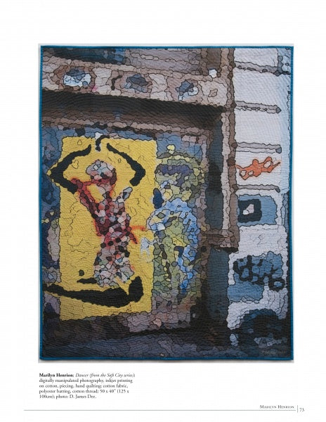 Fiber Art Today" by Schiffer Publishing, Ltd. features vivid, abstract fiber artworks with dynamic figures and bold patterns, offering a vibrant mosaic-like effect that adds striking energy to any space.