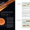 A spread from "Laminated Wood Art Made Easy" by Schiffer Publishing, Ltd. shows a wooden hexagon with a star pattern and the chapter title "Too Busy?! A Case Study" on the left, and marquetry strip diagrams on the right.